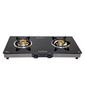 Everflame Aurum 3 Burner Gas Stove | ISI Certified | Manual Ignition LPG Gas Stove | 5G Brass Burner | 5 Years Warranty on (Glass & Burners) + 2 Years Comprehensive Warranty + Doorstep Service