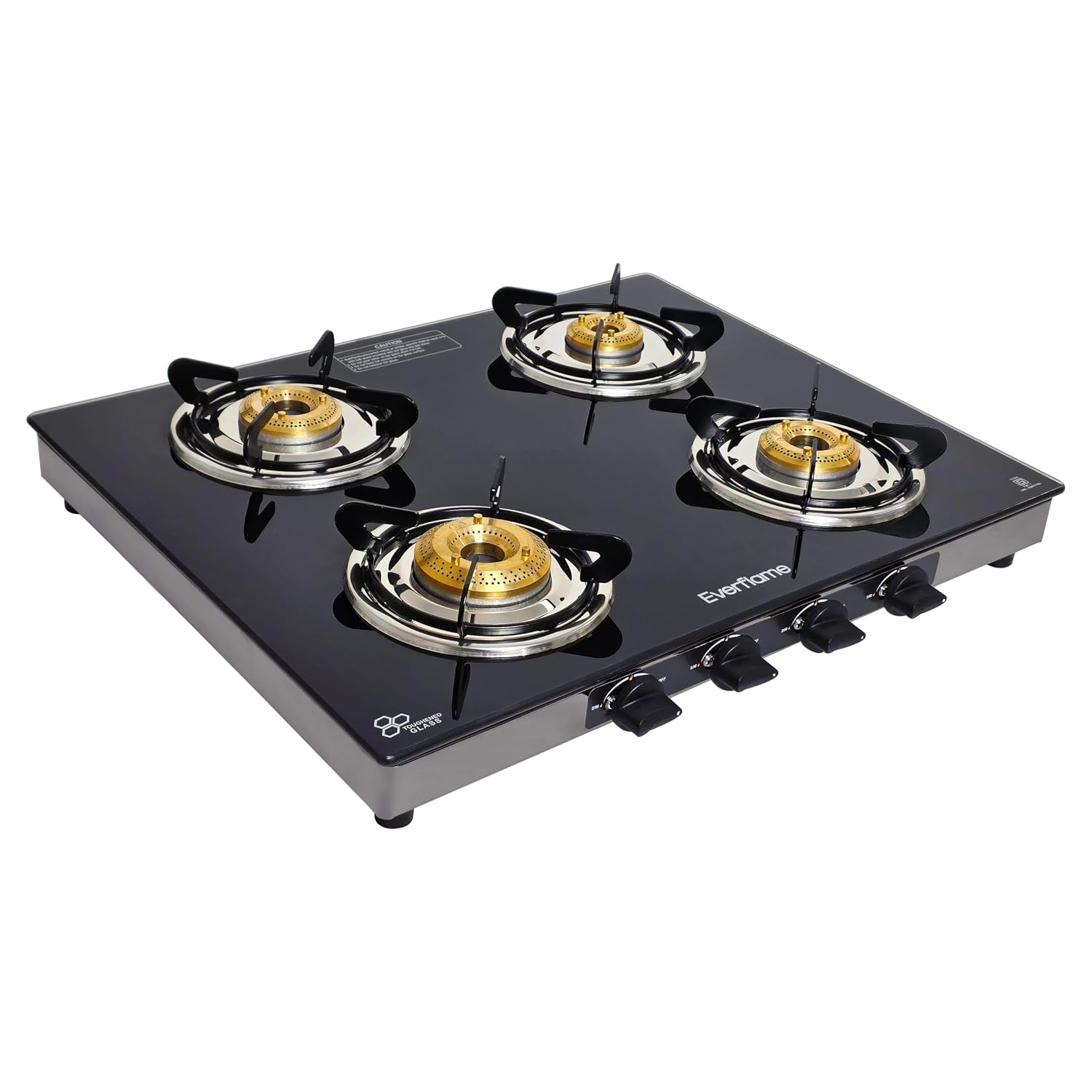 Everflame Aurum 3 Burner Gas Stove | ISI Certified | Manual Ignition LPG Gas Stove | 5G Brass Burner | 5 Years Warranty on (Glass & Burners) + 2 Years Comprehensive Warranty + Doorstep Service - Image 4