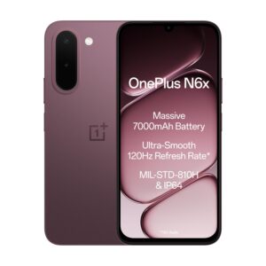 OnePlus N6x | 4GB+128GB | Burgundy Red | 7000mAh Battery | Power for Days | 48-Months Smoothness | Smooth 120Hz Display | Largest 5300mm2 Cooling System | Military-Grade DurabilityOnePlus N6x | 4GB+128GB | Burgundy Red | 7000mAh Battery | Power for Days | 48-Months Smoothness | Smooth 120Hz Display | Largest 5300mm2 Cooling System | Military-Grade Durability